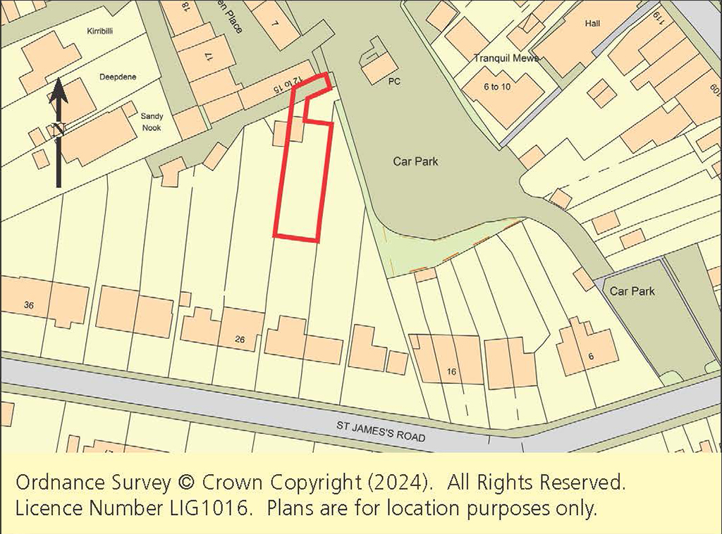 Lot: 138 - LAND WITH PLANNING PERMISSION FOR FOUR FLATS -