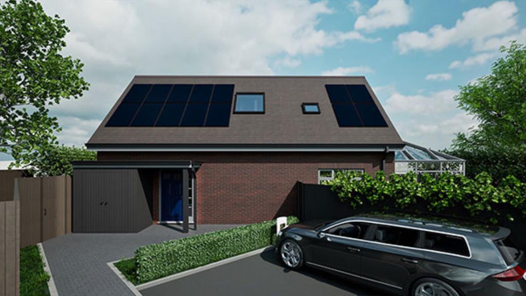 Lot: 16 - BUILDING PLOT WITH CONSENT FOR A THREE-BEDROOM BUNGALOW - CGI of the Proposed Front Elevation