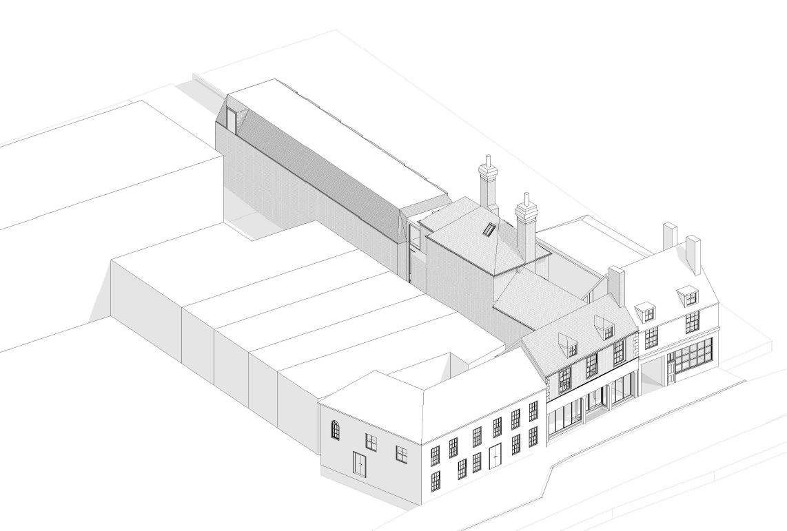 Lot: 176 - TOWN CENTRE PROPERTY WITH PLANNING FOR EIGHT FLATS AND TWO COMMERCIAL UNITS - 