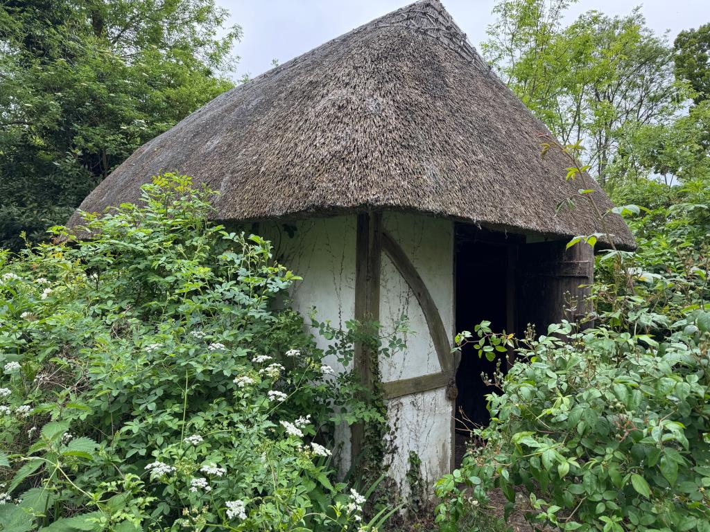 Lot: 134 - DETACHED THATCHED COTTAGE ON ALMOST TWO ACRE PLOT WITH DETACHED THATCHED OUTBUILDING - Outbuilding