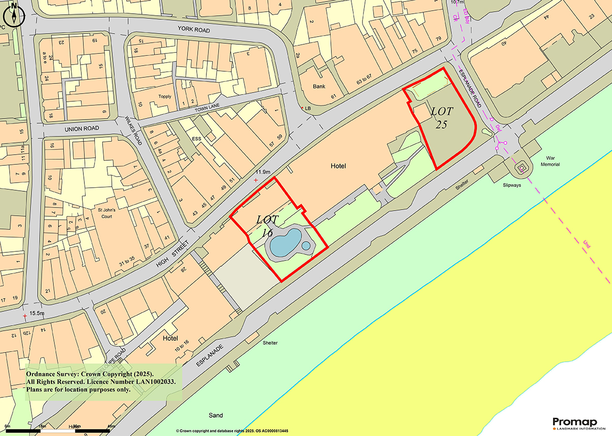 Lot: 25 - FORMER HOTEL CAR PARK WITH POTENTIAL - Plan showing location