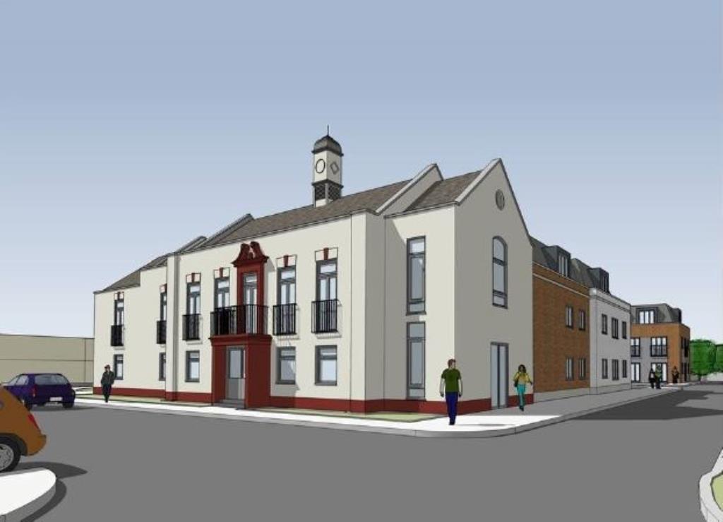 Lot: 163 - REDEVELOPMENT SITE WITH PLANNING FOR 28 FLATS AND RETAIL SPACE - 