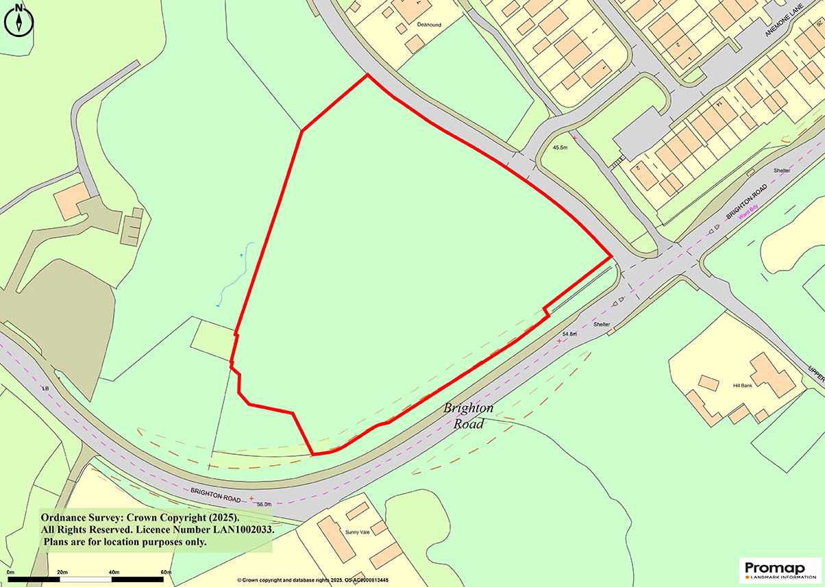 Lot: 48 - THREE ACRES OF LAND WITH POTENTIAL JUST OFF BRIGHTON ROAD -