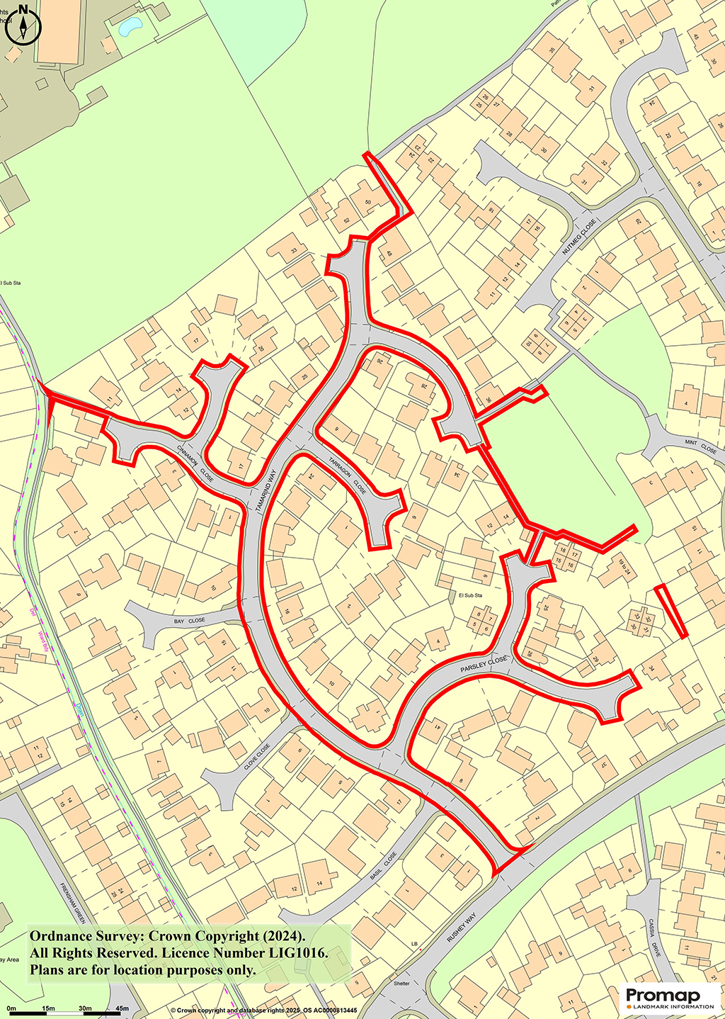 Lot: 62 - FREEHOLD LAND MADE UP OF VERGES, ROADS AND PATHWAYS - 