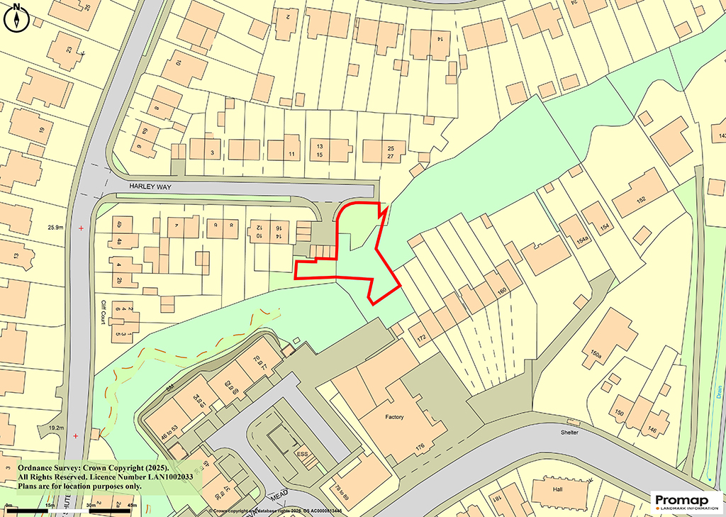 Lot: 32 - LAND WITH PLANNING FOR THREE TWO-BEDROOM FLATS WITH PARKING - 