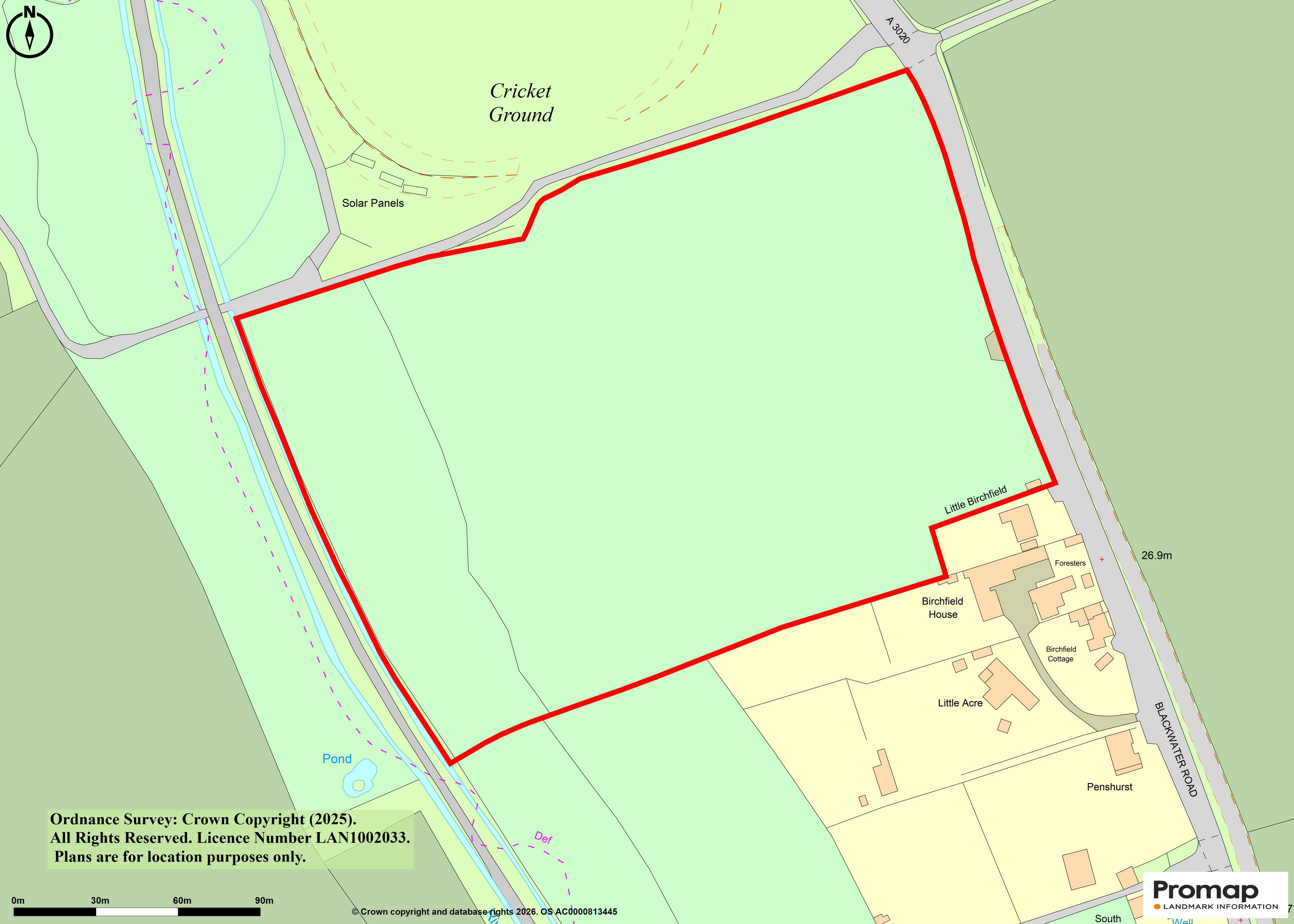 Lot: 104 - 11 ACRES OF WOODLAND WITH PERMISSION FOR 13 ECO PODS AND PARKING - Location Plan