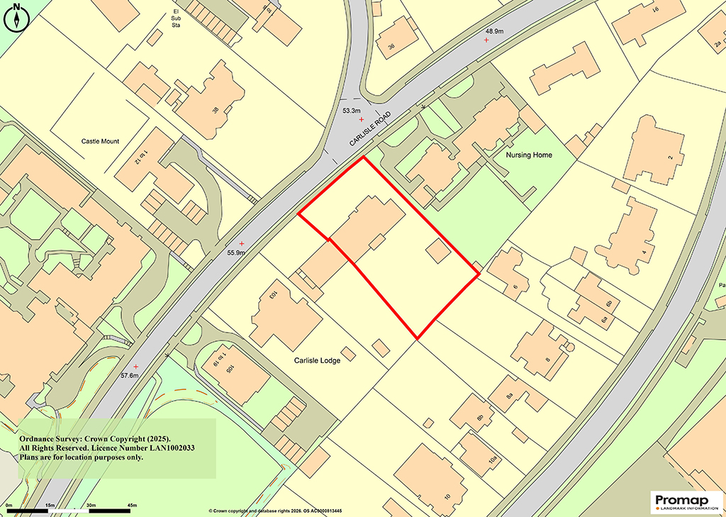 Lot: 45234 - TO BE OFFERED IN OUR 26TH MARCH AUCTION - FORMER CARE HOME WITH CONSENT FOR CONVERSION INTO SUBSTANTIAL DWELLING - Location Plan
