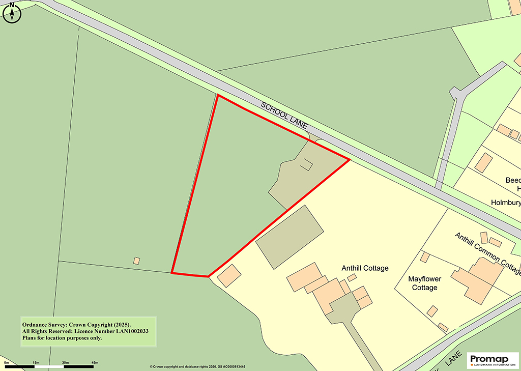 Lot: 83 - DEVELOPMENT SITE WITH OUTLINE PLANNING FOR THREE DETACHED SELF-BUILD DWELLINGS - Location Plan