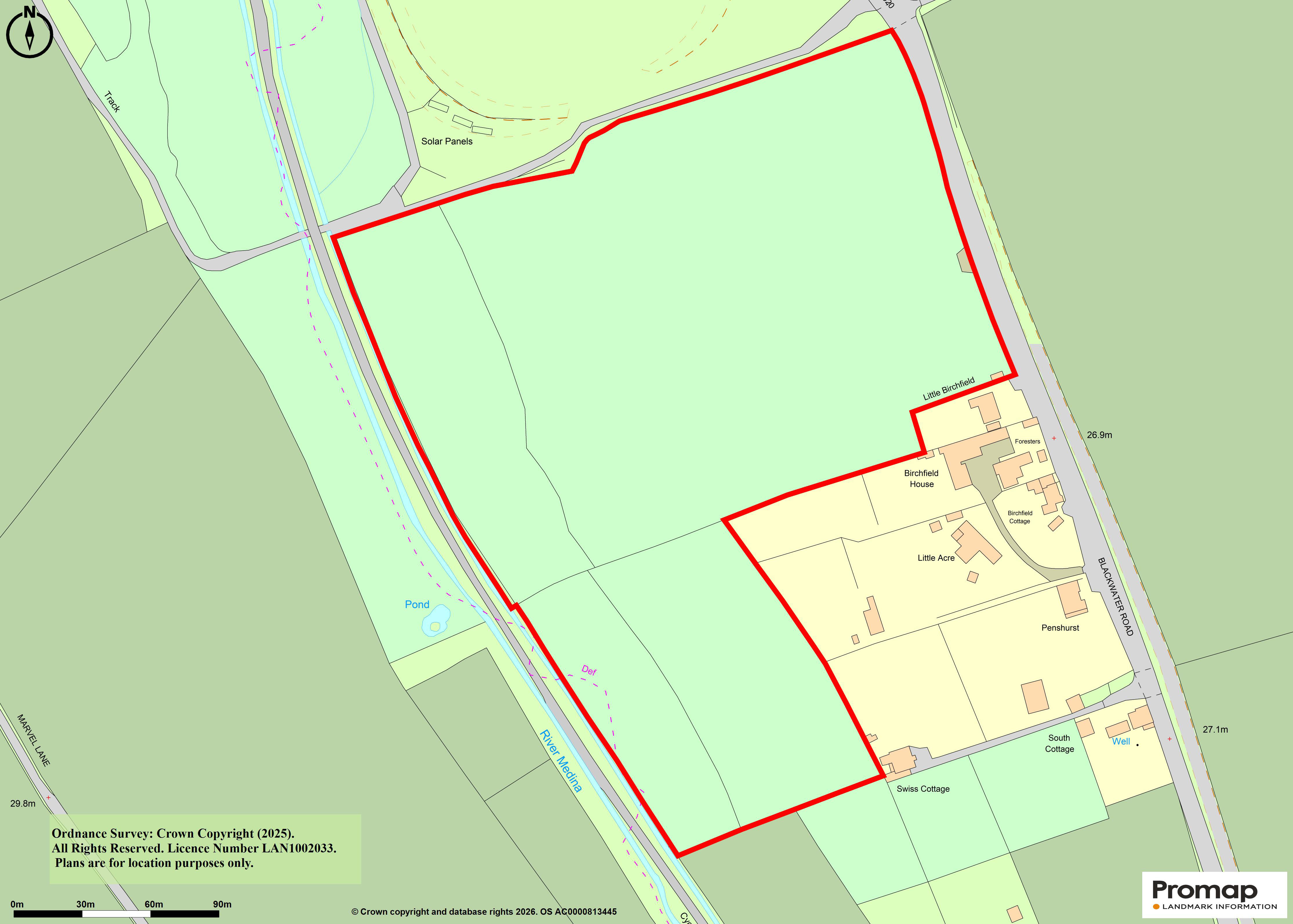 Lot: 3 - OVER 14 ACRES OF WOODLAND WITH PERMISSION FOR 13 ECO PODS AND PARKING - Location Plan