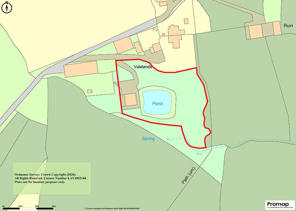 Lot: 60 - TIN BARN WITH POND SET IN APPROXIMATELY ONE ACRE - Location Plan