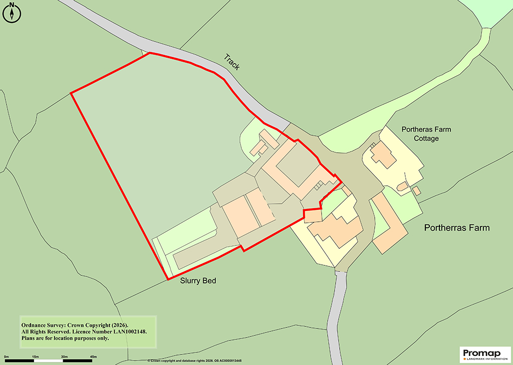Lot: 3 - COMPLEX OF GRANITE BARNS, DUTCH BARN, CATTLE SHED FARMYARD AND LAND WITH POTENTIAL -