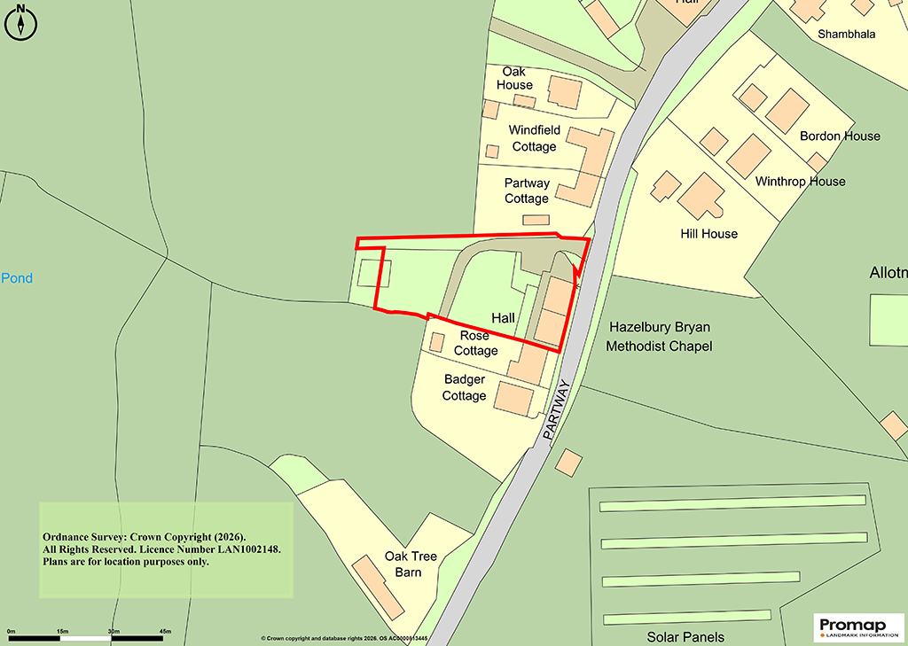 Lot: 170 - FORMER METHODIST CHAPEL WITH PLANNING FOR CONVERSION TO A RESIDENTIAL DWELLING ON PLOT OF 0.39 ACRES - Location plan