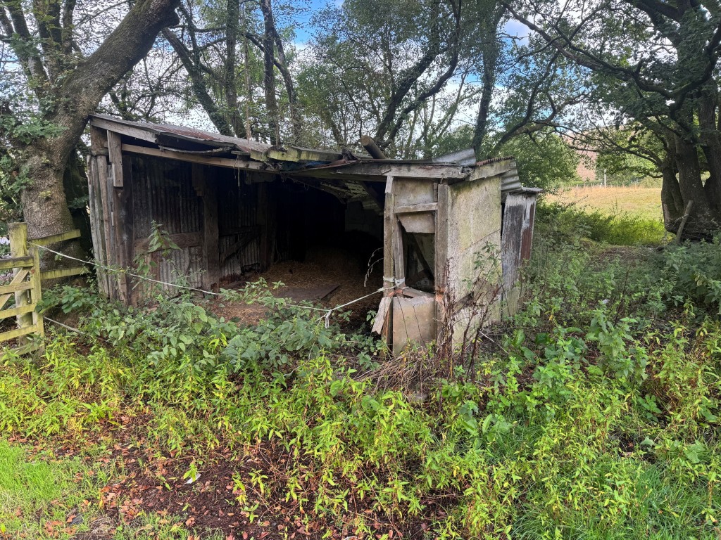 Lot: 41 - TWO AND A HALF ACRES WITH STABLES AND OUTBUILDING - Dilapidated building