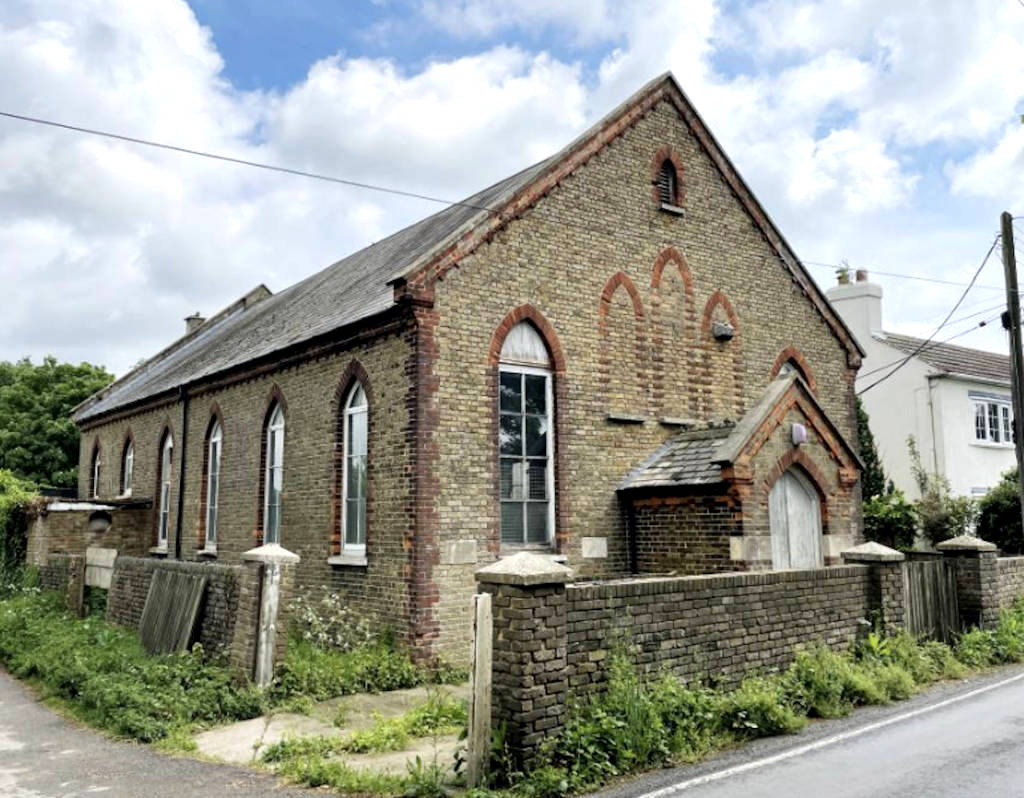 Photo of property : former chapel with planning for three houses